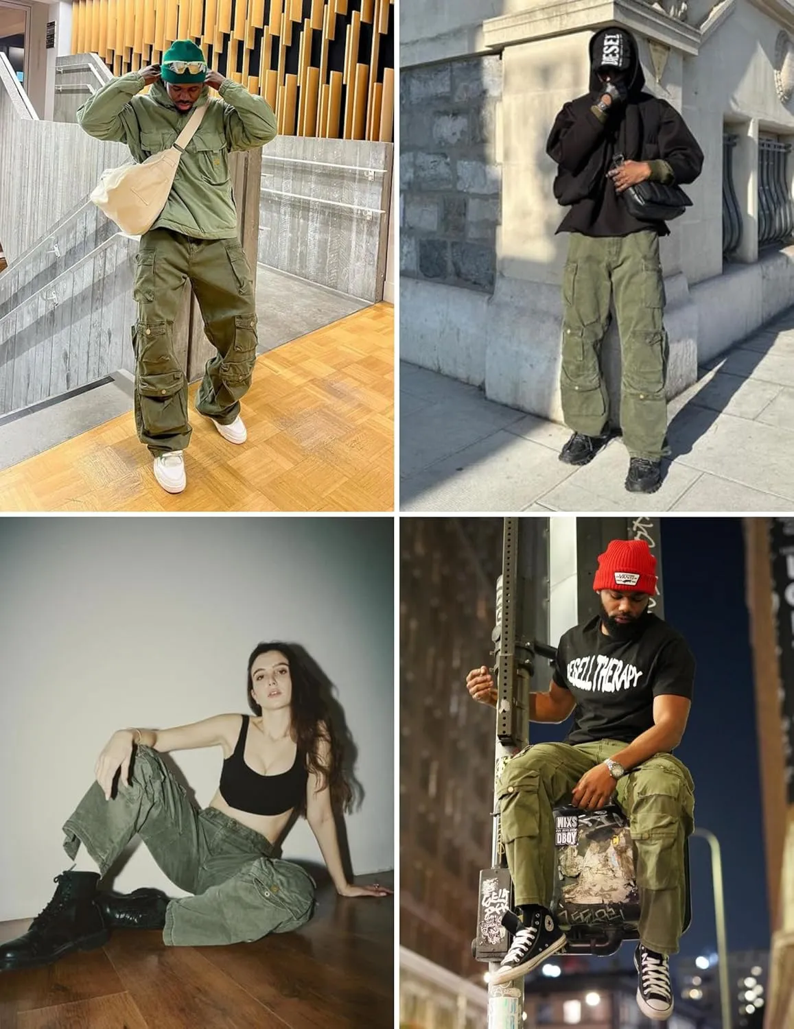 Aelfric Eden Cargo Pant Vintage Basic Loose Pants Multi-Pocket Wide Leg Casual Pants Streetwear Baggy Y2K Trendy Bottoms
