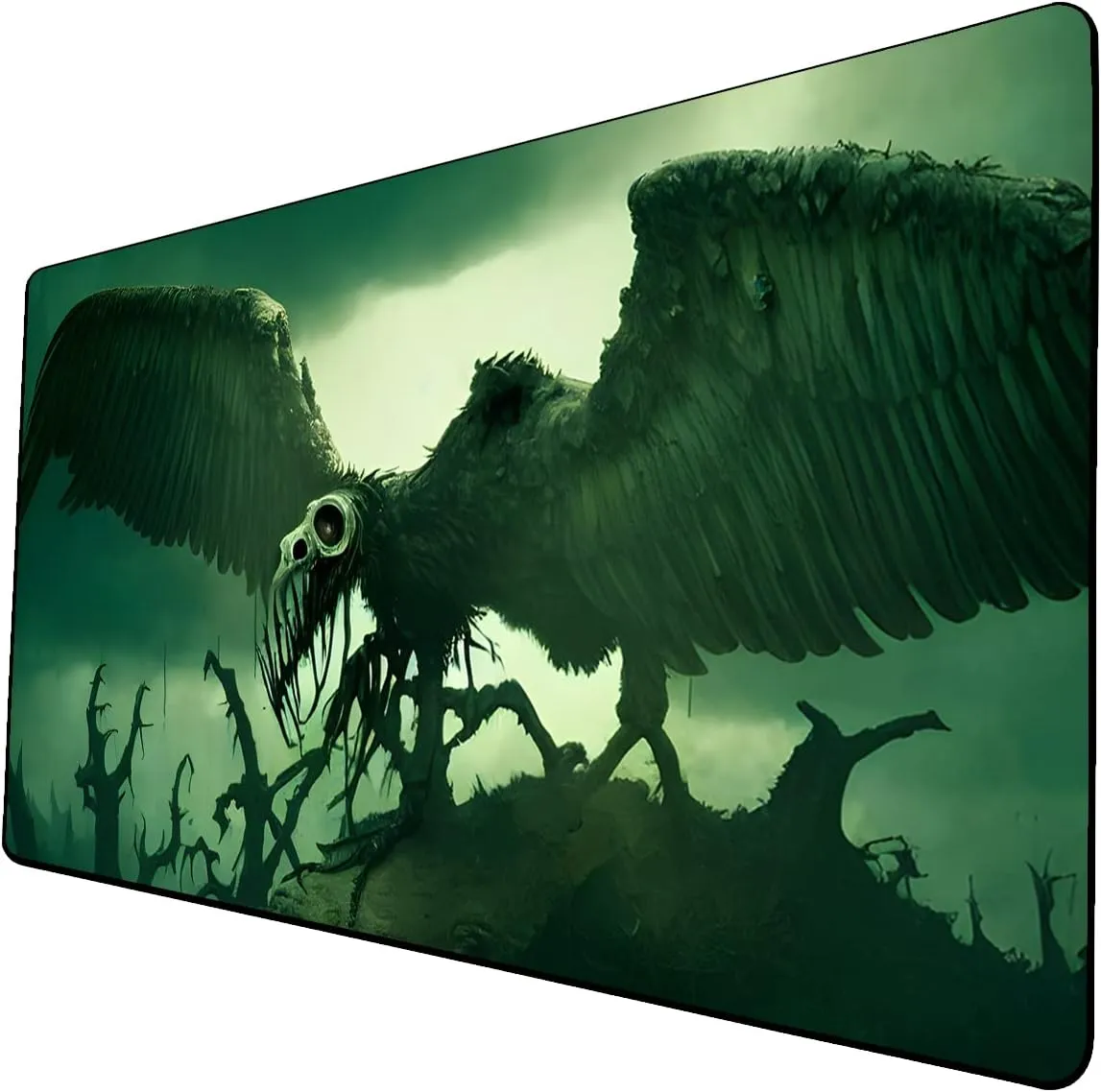AI Painting TCG Playmat - MTG Trading Card Game Mat, 24x14 Inches Premium MTG Playmat - The Perfect Companion for Intense Card Battles - Fantasy Dark Vampire Lotus-056