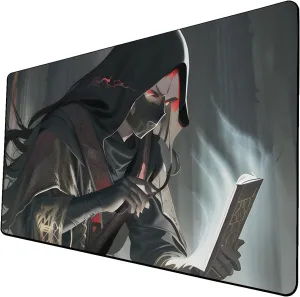 AI Painting TCG Playmat - MTG Trading Card Game Mat, 24x14 Inches Premium MTG Playmat - The Perfect Companion for Intense Card Battles - Fantasy Dark Vampire Lotus-070