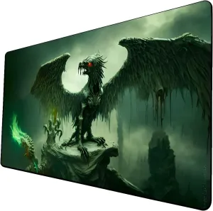 AI Painting TCG Playmat - MTG Trading Card Game Mat, 24x14 Inches Premium MTG Playmat - The Perfect Companion for Intense Card Battles - Fantasy Dark Vampire Lotus-080