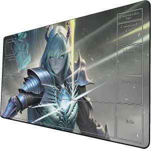 AI Painting TCG Playmat - MTG Trading Card Game Mat with Zone Layout, 24x14 Inches Premium MTG Play Mat - The Perfect Companion for Intense Card Battles - Fantasy Dark Skull Black Lotus 509A267