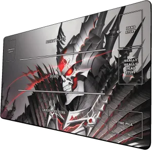 AI Painting TCG Playmat - MTG Trading Card Game Mat with Zones, 24x14 Inches Premium MTG Playmat - The Perfect Companion for Intense Card Battles - Fantasy Dark Vampire Lotus-055