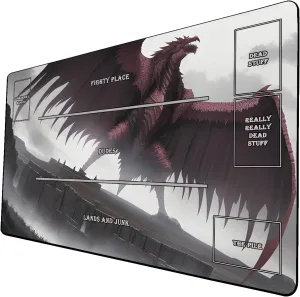 AI Painting TCG Playmat - MTG Trading Card Game Mat with Zones, 24x14 Inches Premium MTG Playmat - The Perfect Companion for Intense Card Battles - Fantasy Dark Vampire Lotus-085