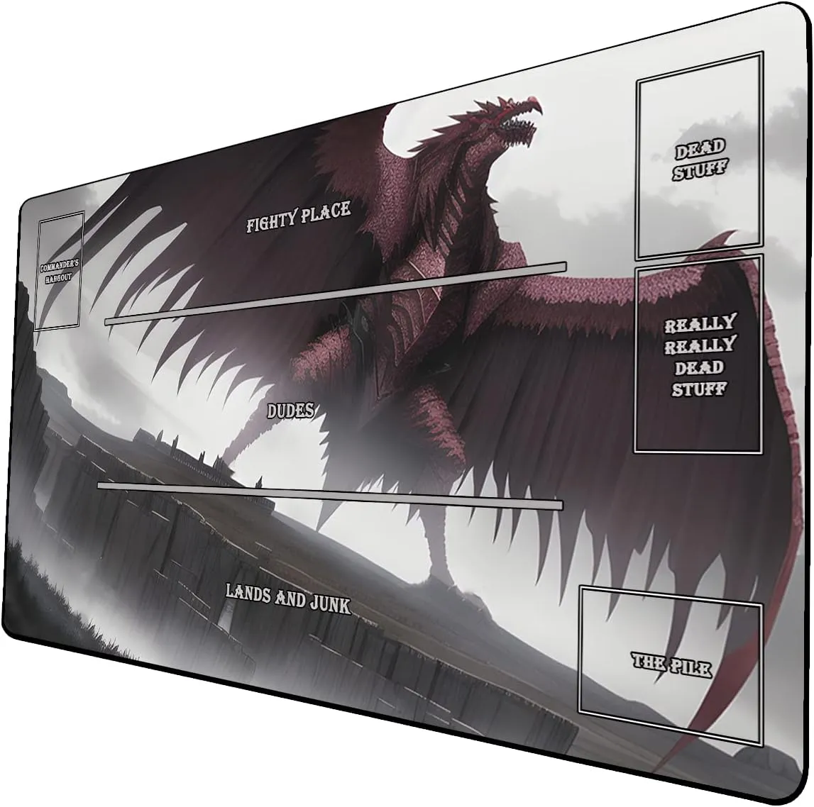 AI Painting TCG Playmat - MTG Trading Card Game Mat with Zones, 24x14 Inches Premium MTG Playmat - The Perfect Companion for Intense Card Battles - Fantasy Dark Vampire Lotus-085