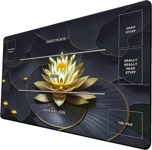 AI Painting TCG Playmat - MTG Trading Card Game Mat with Zones, 24x14 Inches Premium MTG Playmat - The Perfect Companion for Intense Card Battles - Fantasy Dark Vampire Lotus-086