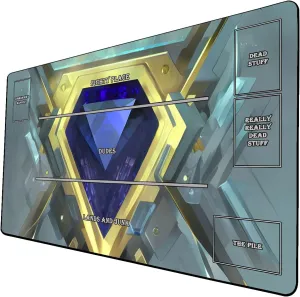 AI Painting TCG Playmat - MTG Trading Card Game Mat with Zones, 24x14 Inches Premium MTG Playmat - The Perfect Companion for Intense Card Battles - Fantasy Dark Vampire Lotus-088