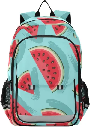 ALAZA Watermelon on Blue Casual Backpack Travel Daypack Bookbag