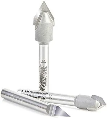 Amana Tool - AMS-129 3-Pc "Zeo Pt." Solid Carbide & Carbide Tipped 30, 60 & 90°