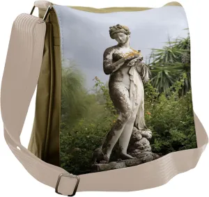 Ambesonne Architecture Messenger Bag, Achilion Palace Corfu, Unisex Cross-body