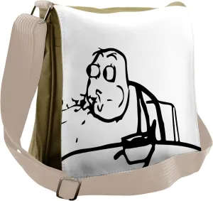 Ambesonne Humor Messenger Bag, Wierd Meme Troll Comics, Unisex Cross-body