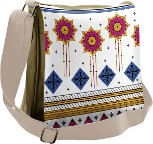 Ambesonne Tribal Messenger Bag, Mayan Folkloric Cultural, Unisex Cross-body