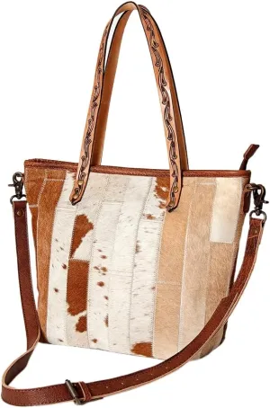 American Darling ADBG533 Tote Hair On Genuine Leather Women Bag Western Handbag Purse