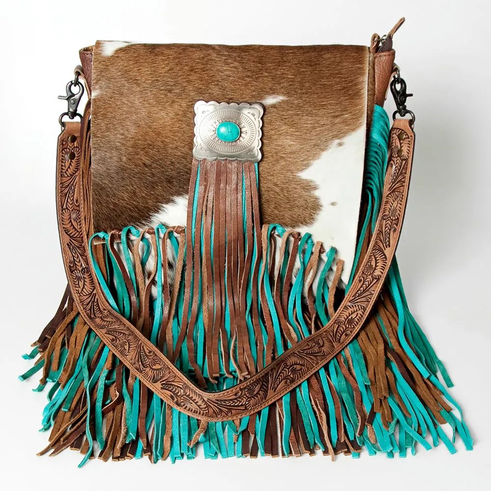 American Darling ADBG830 Messenger Hair-On Genuine Leather Women Bag Western Handbag Purse
