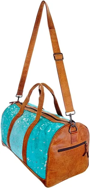 American Darling Duffel Hair On Genuine Leather Western Women Bag | Handbag | Leather Duffle Bag | Weekend Bag | Travel Duffel Bags | Duffel Bag for Women