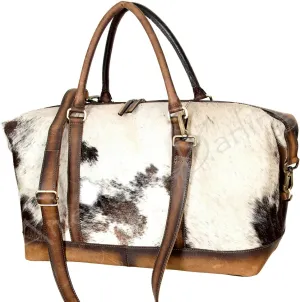 American Darling Duffel Hair On Genuine Leather Western Women Bag | Handbag | Leather Duffle Bag | Weekend Bag | Travel Duffel Bags | Duffel Bag for Women