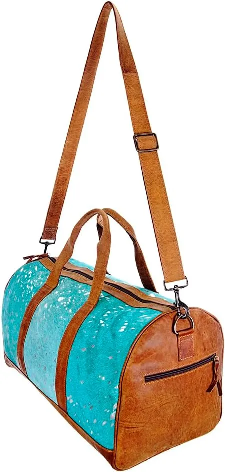 American Darling Duffel Hair On Genuine Leather Western Women Bag | Handbag | Leather Duffle Bag | Weekend Bag | Travel Duffel Bags | Duffel Bag for Women