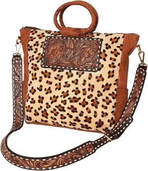 American Darling Large Crossbody Hand Tooled Hair On Genuine Leather Western Women Bag Handbag Purse | Crossbody Bag for Women | Cute Crossbody Bag | Crossbody Purse