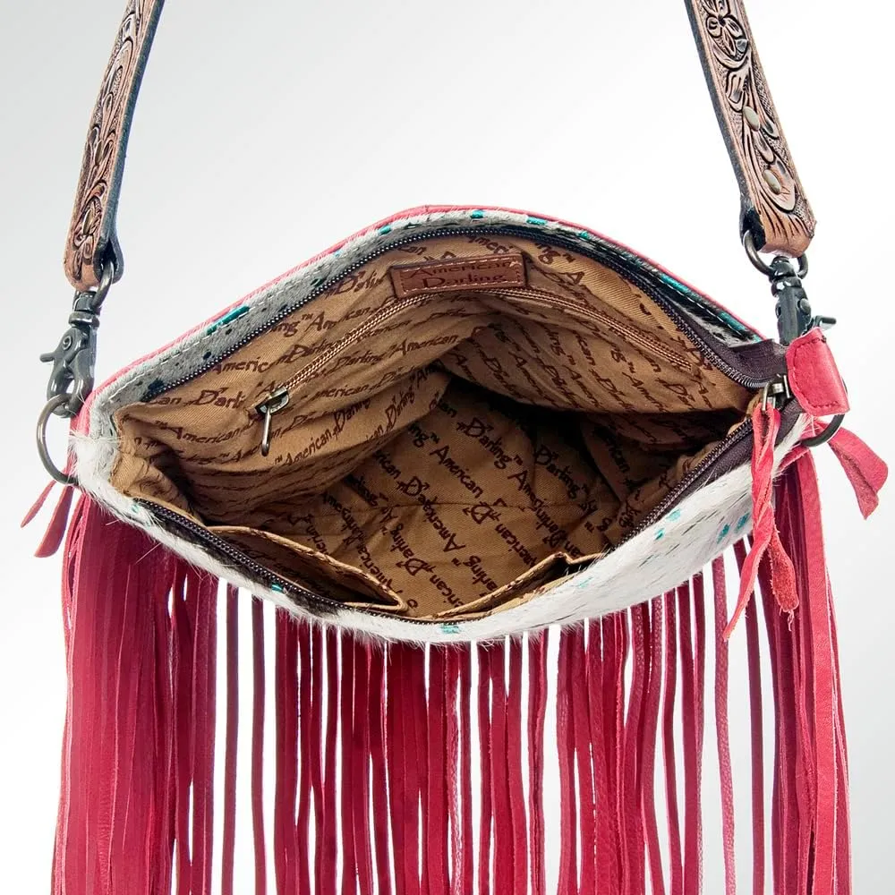 American Darling Messenger Hair On Genuine Leather Women Bag Western Handbag Purse