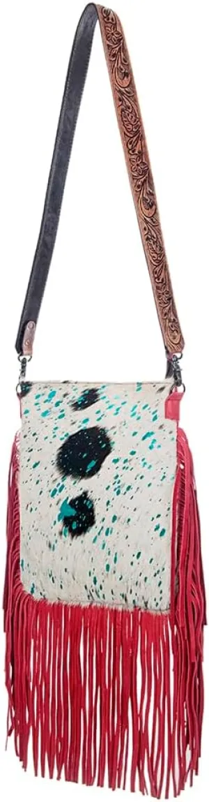 American Darling Messenger Hair On Genuine Leather Women Bag Western Handbag Purse