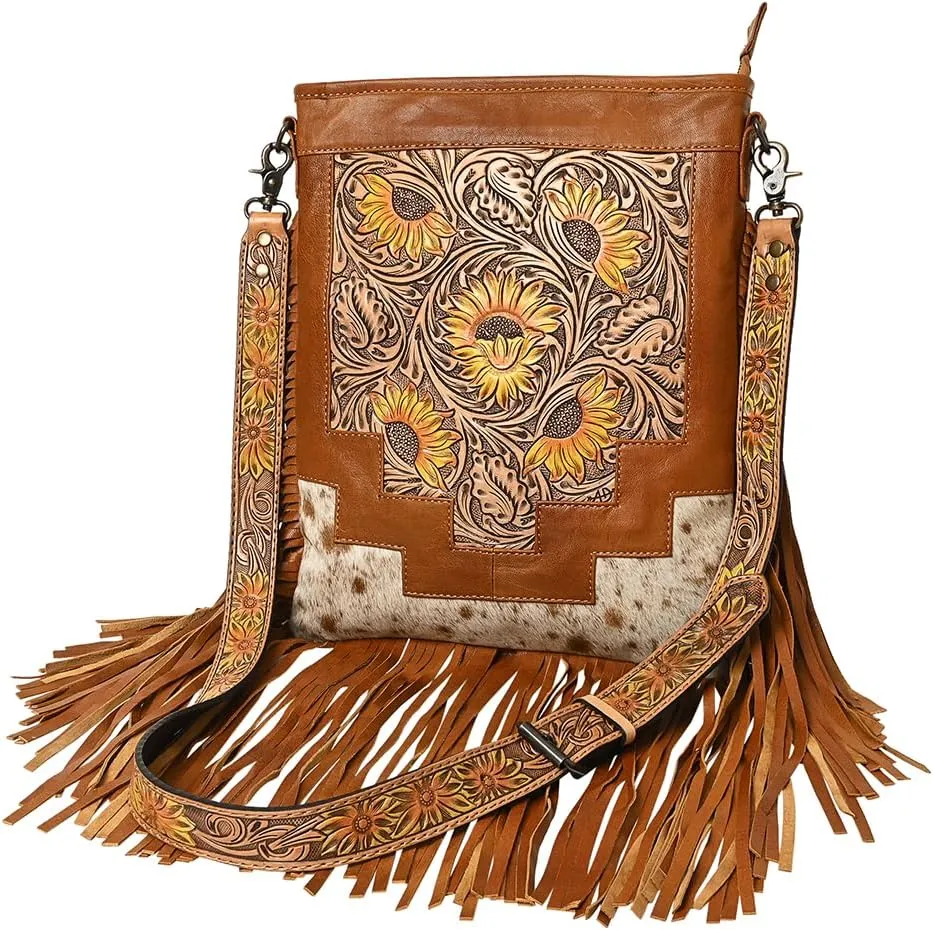 American Darling Tooled Painted Crossbody