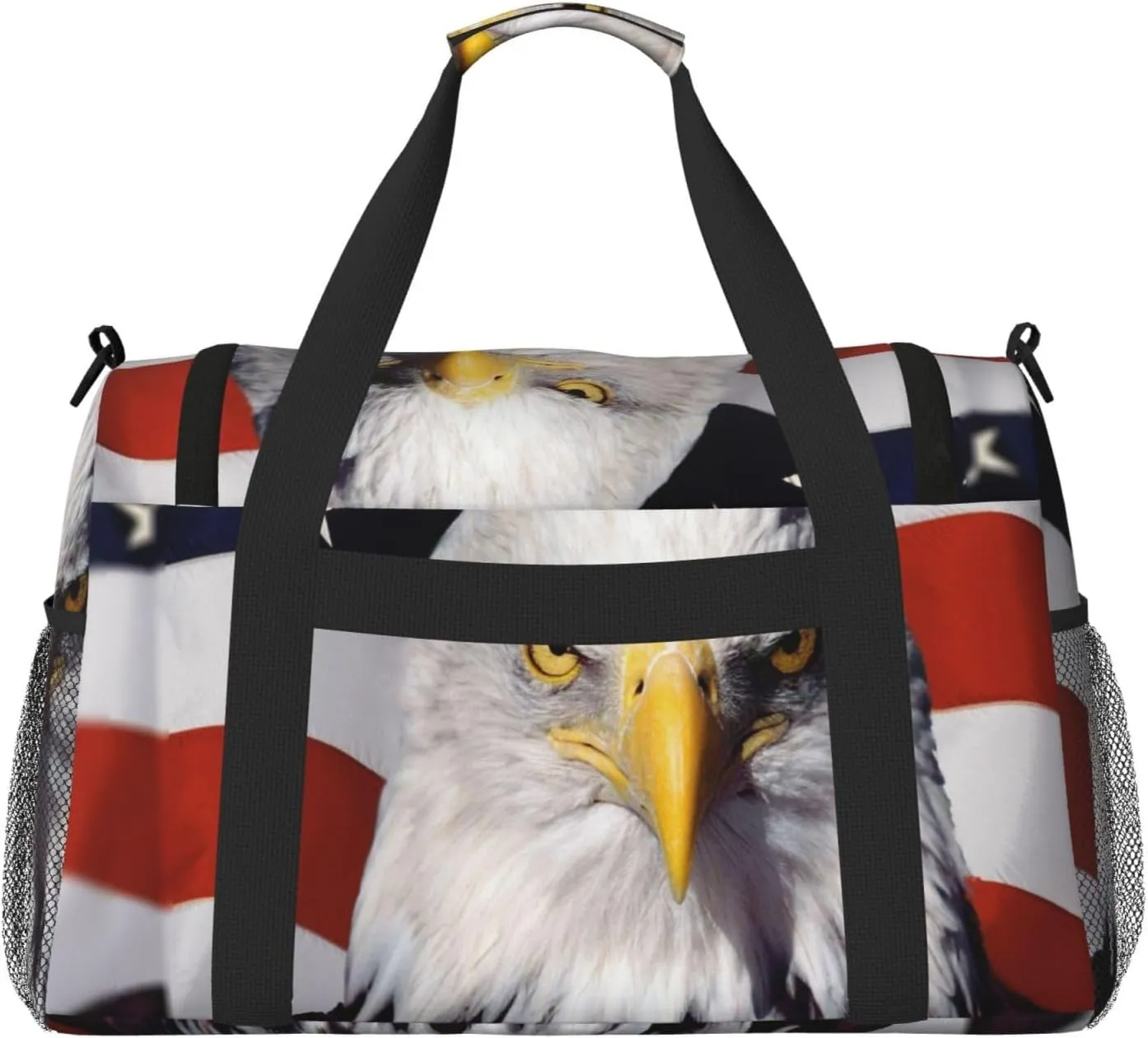 American Flag Travel Duffel Bag Large Foldable Waterproof Overnight Bag For Beach Swim Bags Pool Sports Gym