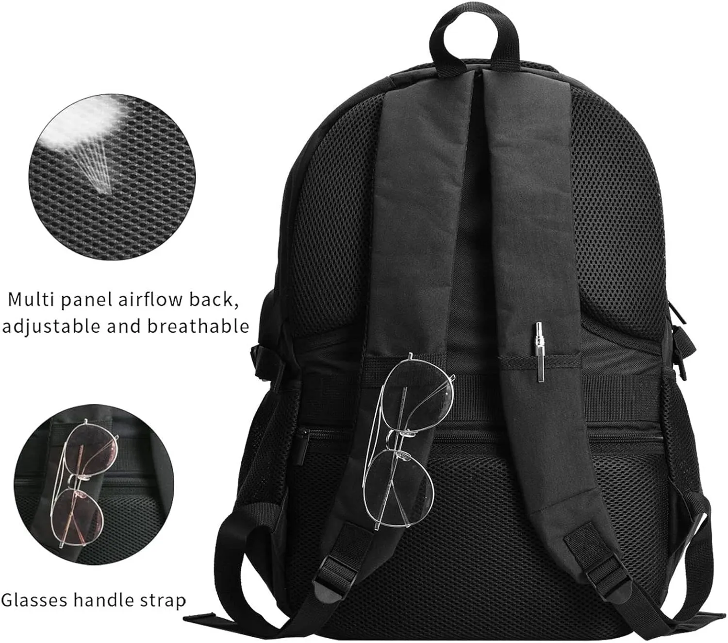 American Sweden Flag Swedish Roots Business Laptop Backpack Travel Backpacks Outdoor Rucksack Large Bag Daypack with USB Charging Port Multi-Pocket for Hiking Camping