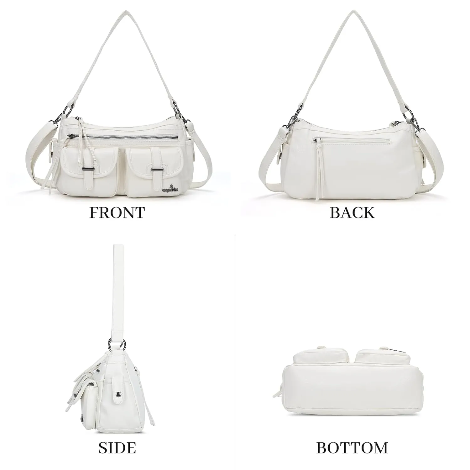 Angel Kiss Hobo Purses for Women Crossbody Shoulder Bag Ladies Multi Pocket Handbags with Adjustable Shoulder Strap