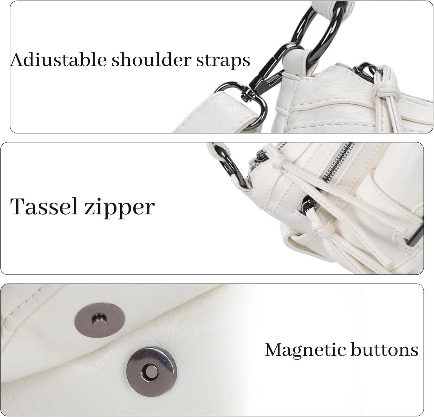 Angel Kiss Hobo Purses for Women Crossbody Shoulder Bag Ladies Multi Pocket Handbags with Adjustable Shoulder Strap