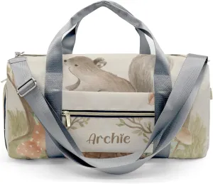 Animals Forest Squirrel Personalized Duffel Bag Custom Multi-Function Travel Bag Gym Sports Dance Bags Overnight Carry On Weekend Bag for Women Men