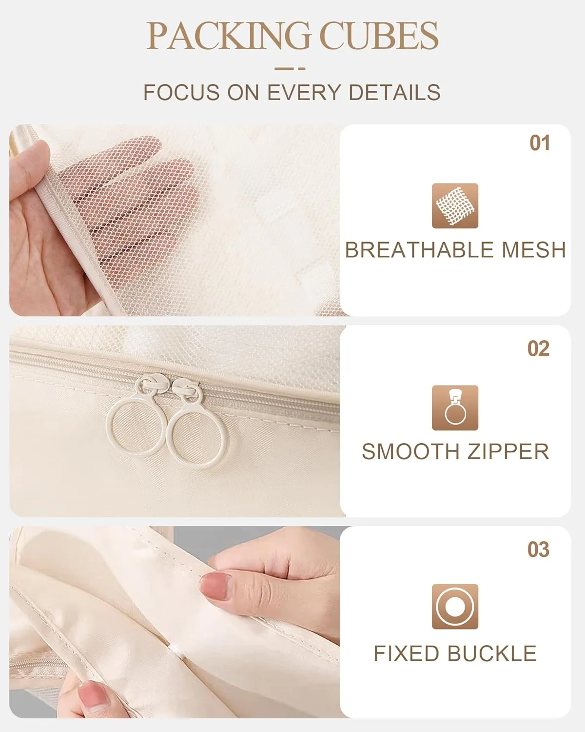 Anjing Packing Cubes 10/11 PCS Travel Luggage Organizers, Travel Essentials, Waterproof Packing Organisers, Luggage Organizer Bags