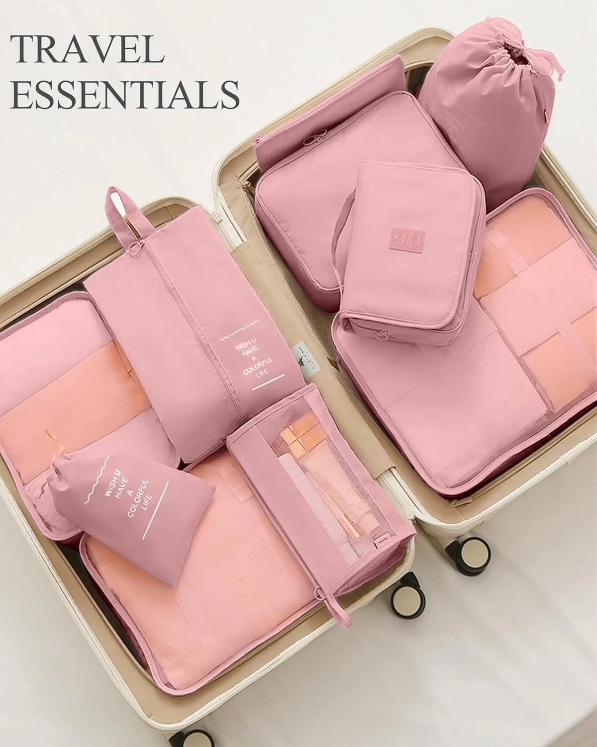 Anjing Packing Cubes 10/11 PCS Travel Luggage Organizers, Travel Essentials, Waterproof Packing Organisers, Luggage Organizer Bags