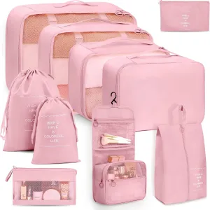 Anjing Packing Cubes 10/11 PCS Travel Luggage Organizers, Travel Essentials, Waterproof Packing Organisers, Luggage Organizer Bags