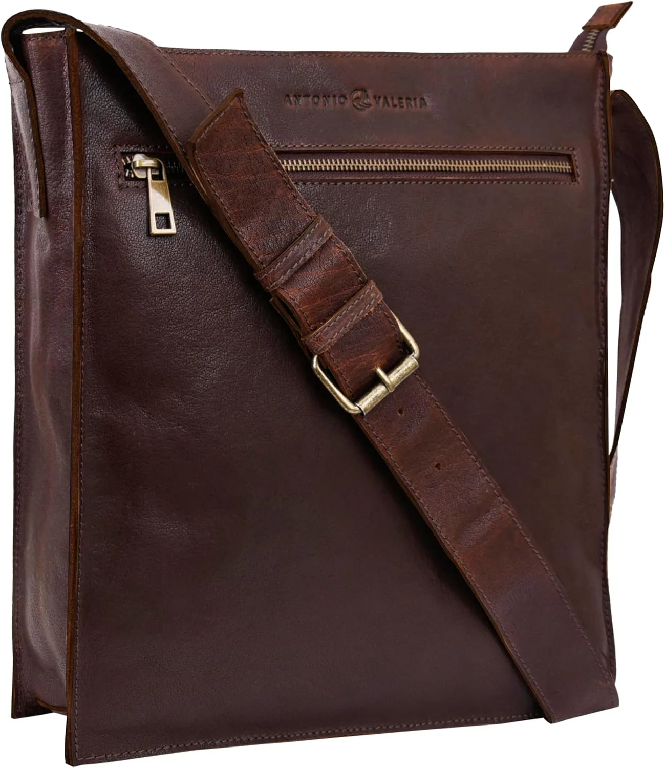 ANTONIO VALERIA Austin Premium Leather Messenger Bag for Men
