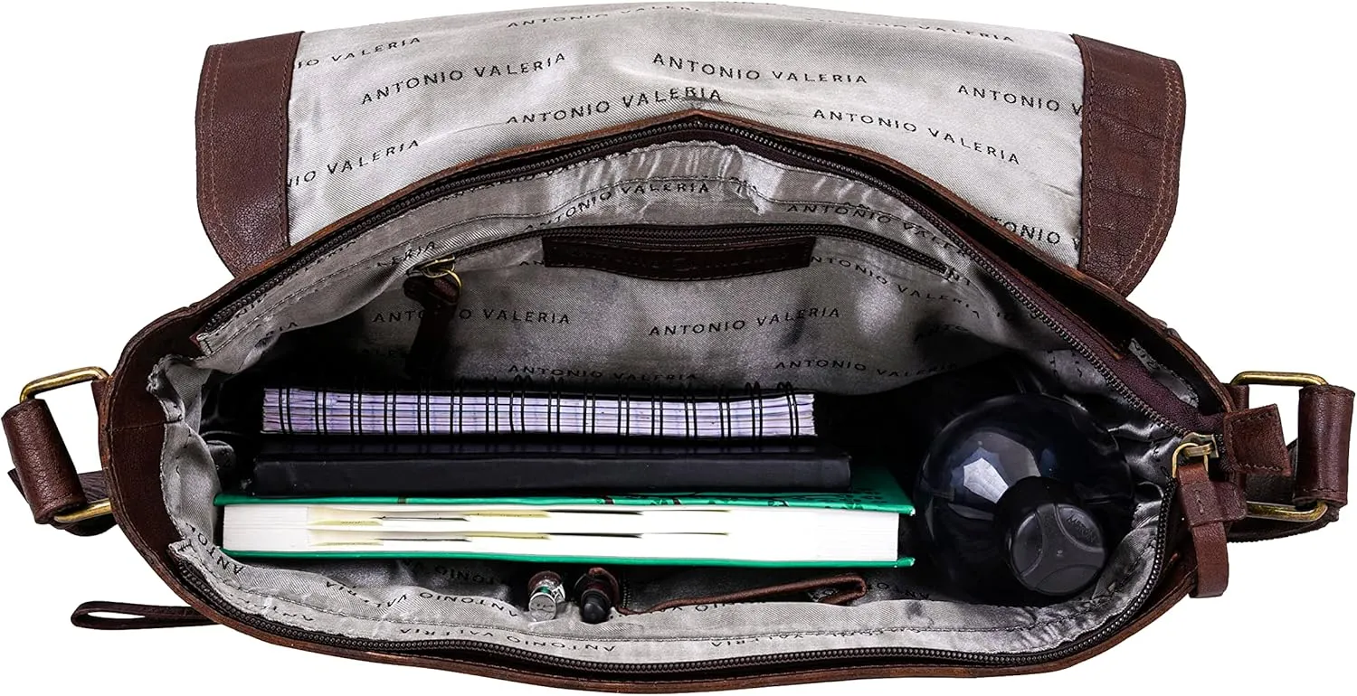 Antonio Valeria Robert Premium Leather Messenger Bag for Men