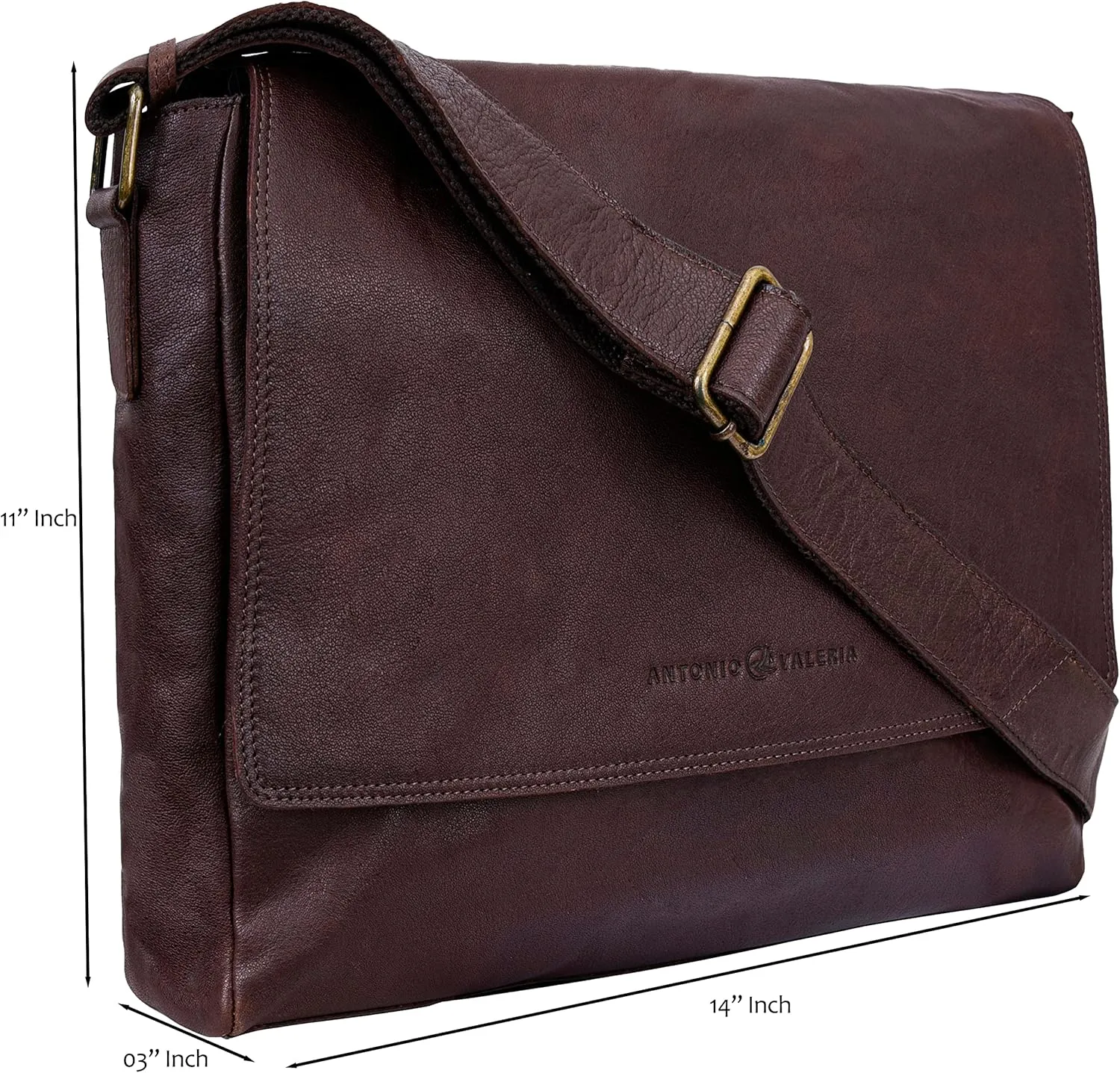 Antonio Valeria Robert Premium Leather Messenger Bag for Men
