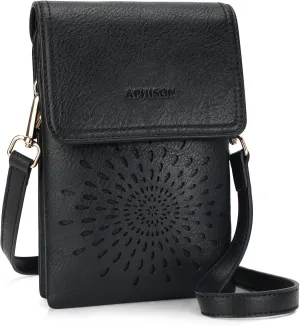 APHISON Small Crossbody Bags for Women Trendy, Leather Crossbody Phone Purses Handbags with Adjustable Strap