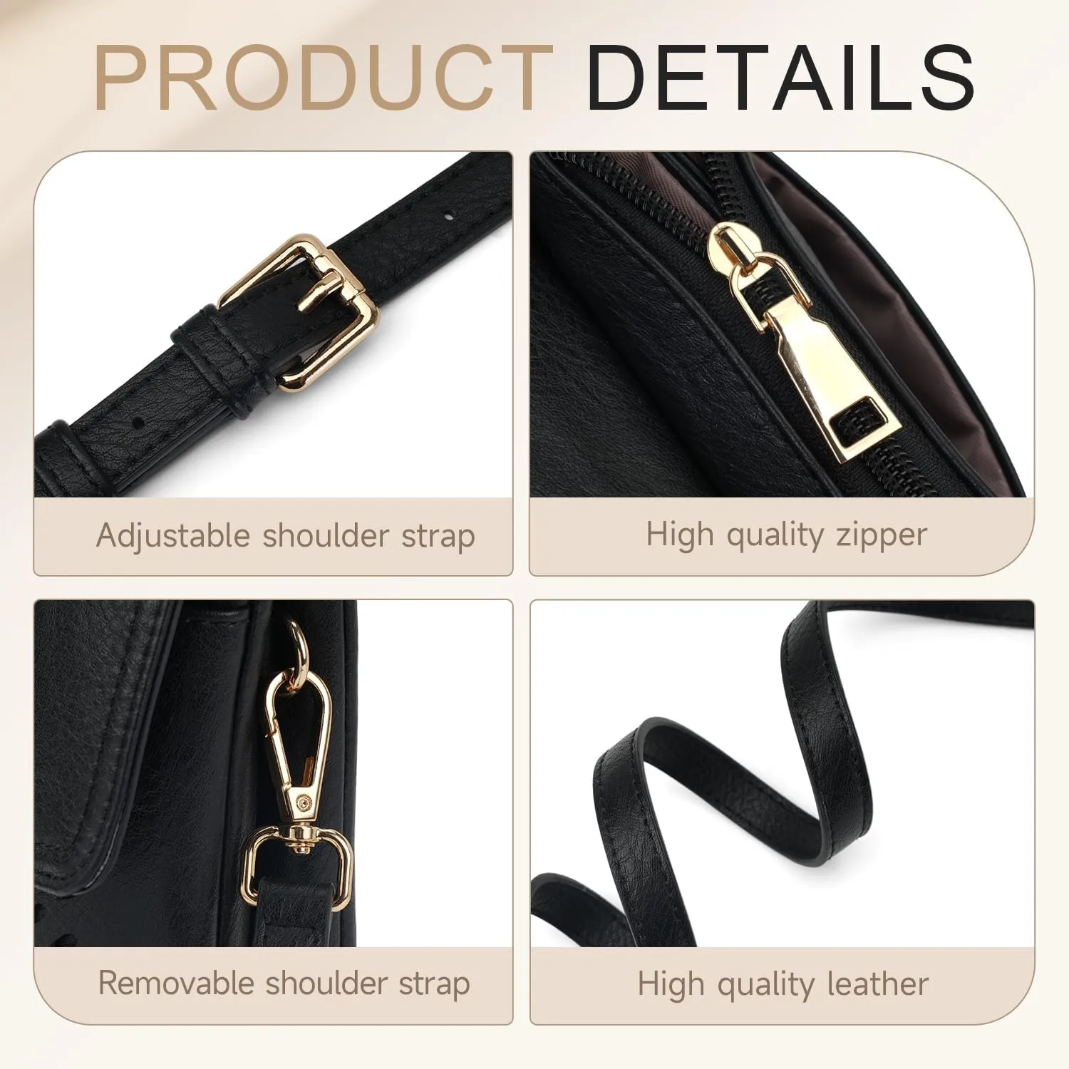 APHISON Small Crossbody Bags for Women Trendy, Leather Crossbody Phone Purses Handbags with Adjustable Strap
