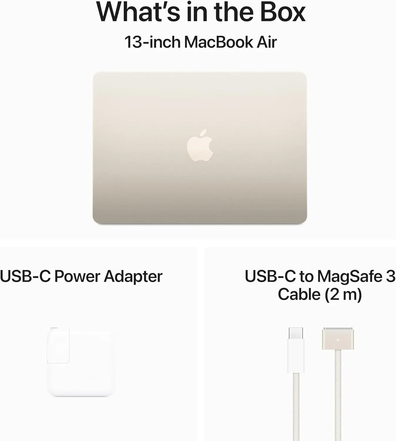 Apple 2024 MacBook Air 13-inch Laptop with M3 chip: Built for Apple Intelligence, 13.6-inch Liquid Retina Display, 16GB Unified Memory, 256GB SSD Storage, Backlit Keyboard, Touch ID; Starlight
