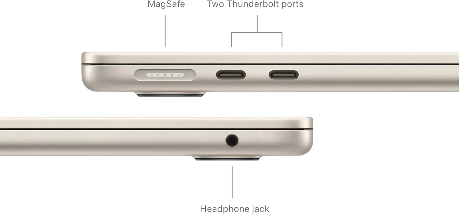 Apple 2024 MacBook Air 13-inch Laptop with M3 chip: Built for Apple Intelligence, 13.6-inch Liquid Retina Display, 16GB Unified Memory, 256GB SSD Storage, Backlit Keyboard, Touch ID; Starlight