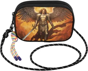 Archangel Michae Wings Knight Crossbody Bag for Women Cell Phone Purses Women's Small Shoulder Handbags Wallet Purse with Strap