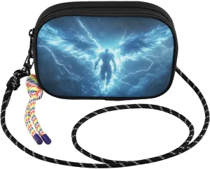 Archangel Wings Sky Crossbody Bags for Women Cell Phone Purses Women's Shoulder Handbag Wallet Purse with Rope Pendant