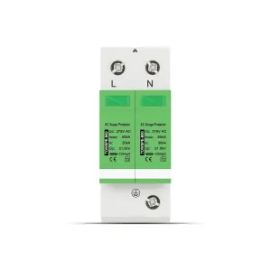 Arrester Device SPD 2P 30KA~60KA 275VAC House Surge Protector Protection Protective Low-Voltage Arrester din Rail Device Surge Protector