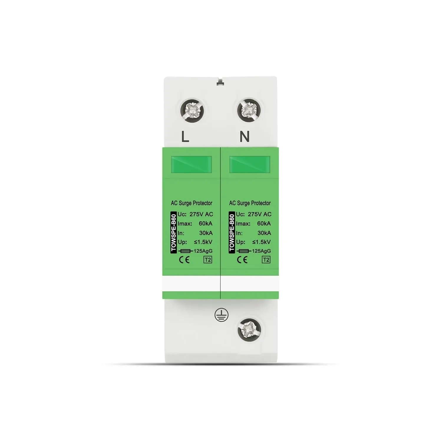 Arrester Device SPD 2P 30KA~60KA 275VAC House Surge Protector Protection Protective Low-Voltage Arrester din Rail Device Surge Protector