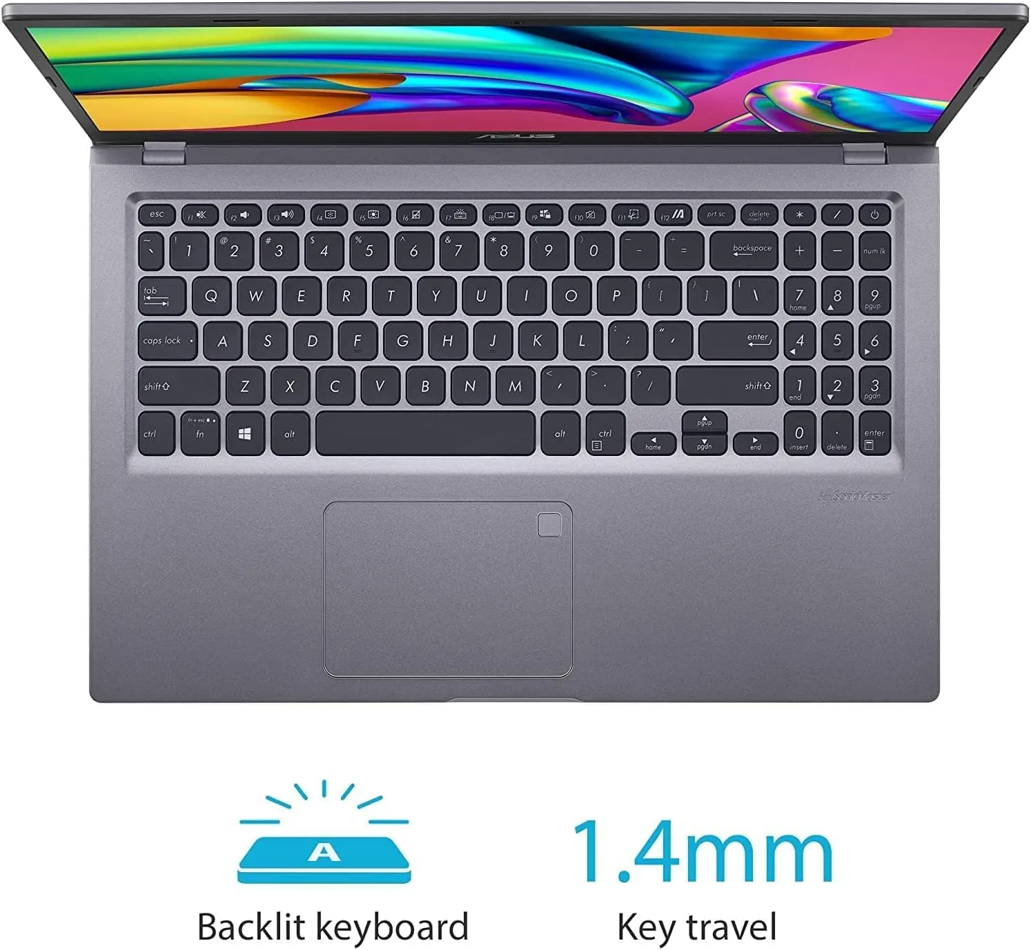 ASUS 2023 Vivobook 15.6" FHD Touchscreen Thin Laptop, Intel Core i3-1115G4 Up to 3.9Ghz, 12GB RAM,512GB PCIE SSD, HDMI, Fingerprint, Backlit KB, Windows 11S, Grey  GM Accessories