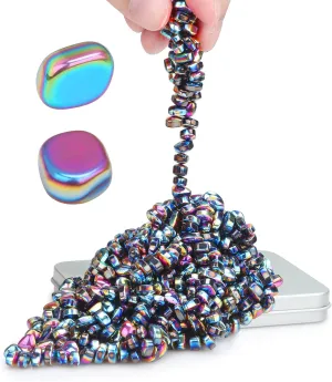 ATESSON Magnetic Putty,Fidgets Toys Adults,500  Mini Pcs Ferrite Putty with 2 Big Smooth Magnetic Beads,Magnetic Rocks Office Classroom Executive Desk Magnetic Toys,Easter Basket Essentials