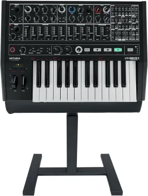Audiosavings Bundle: Arturia Minibrute 2 NOIR USB MIDI Analog Synthesizer Monosynth Mini Brute Two Bundle with Rockville AIR-BENCH Keyboard/Piano Bench Chair Hydraulic Air Lift Comfy Padding (2 Items)
