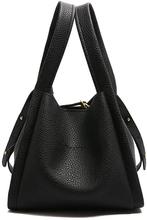 Axcone Vintage Bucket shaped Handbag - Large Capacity Casual Commuter Handbag with One Shoulder and Diagonal Span