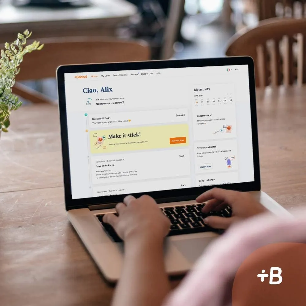 Babbel Language Learning Software - Learn to Speak Spanish, French, English, & More - All 14 Languages Included, Audio Lessons - Compatible with iOS, Android, Mac & PC (6 Month Subscription)
