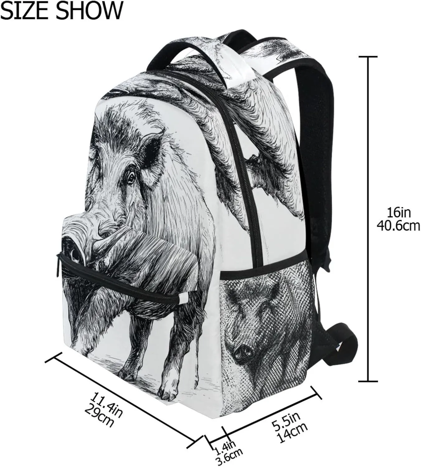 Backpack for Teacher Nurse Waterproof Laptop Bag with Chest Strap Gift Men & Women Aesthetic Warthog