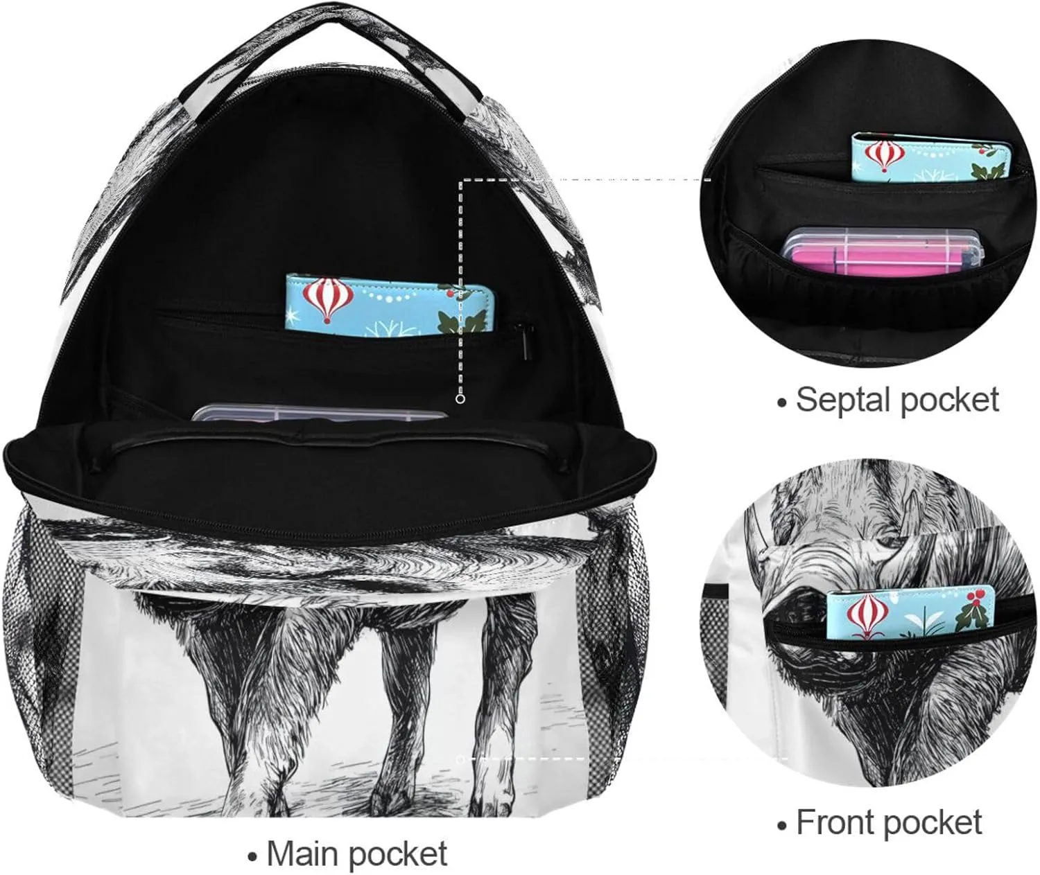 Backpack for Teacher Nurse Waterproof Laptop Bag with Chest Strap Gift Men & Women Aesthetic Warthog